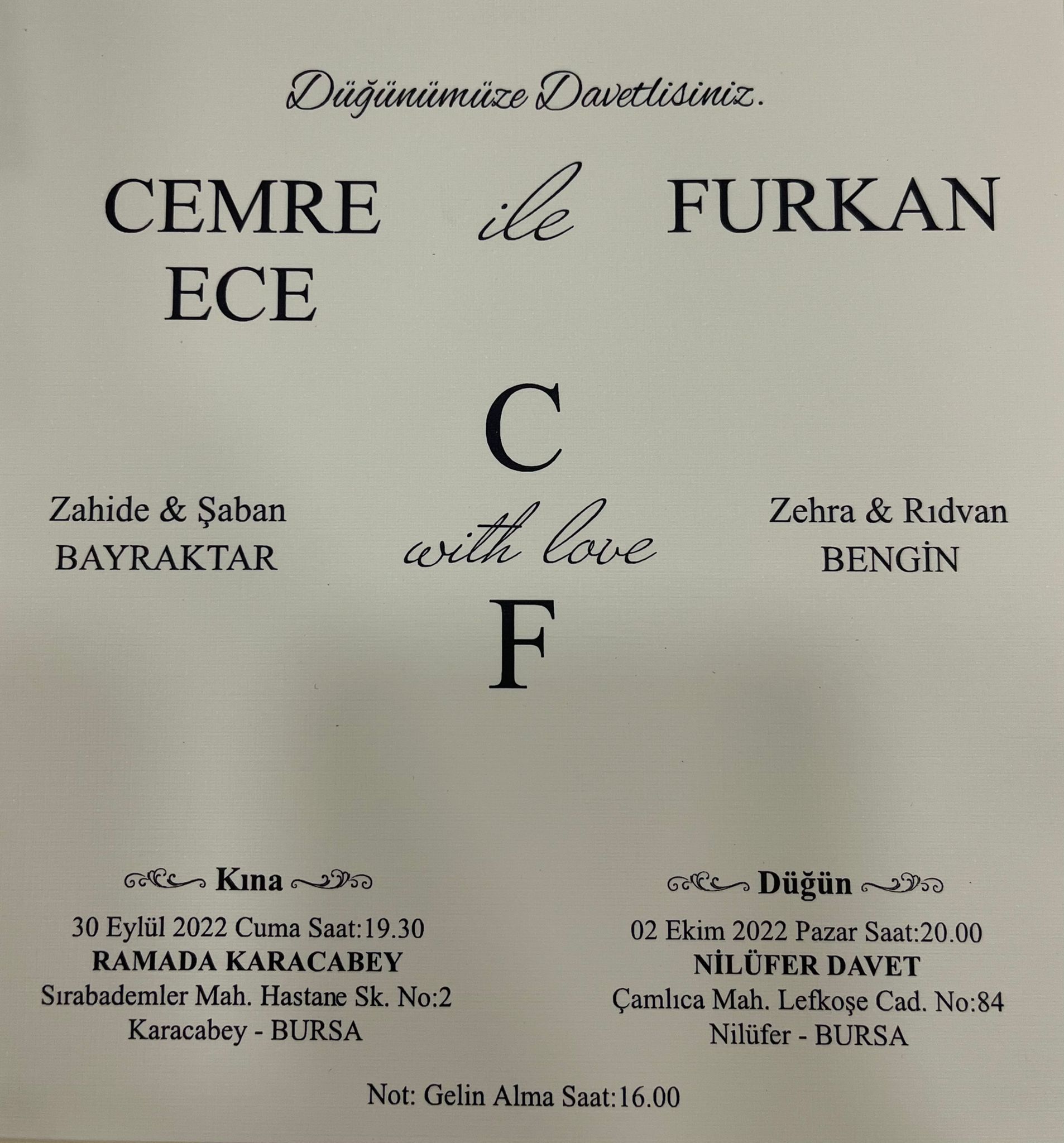 DÜĞÜN DAVETİ
